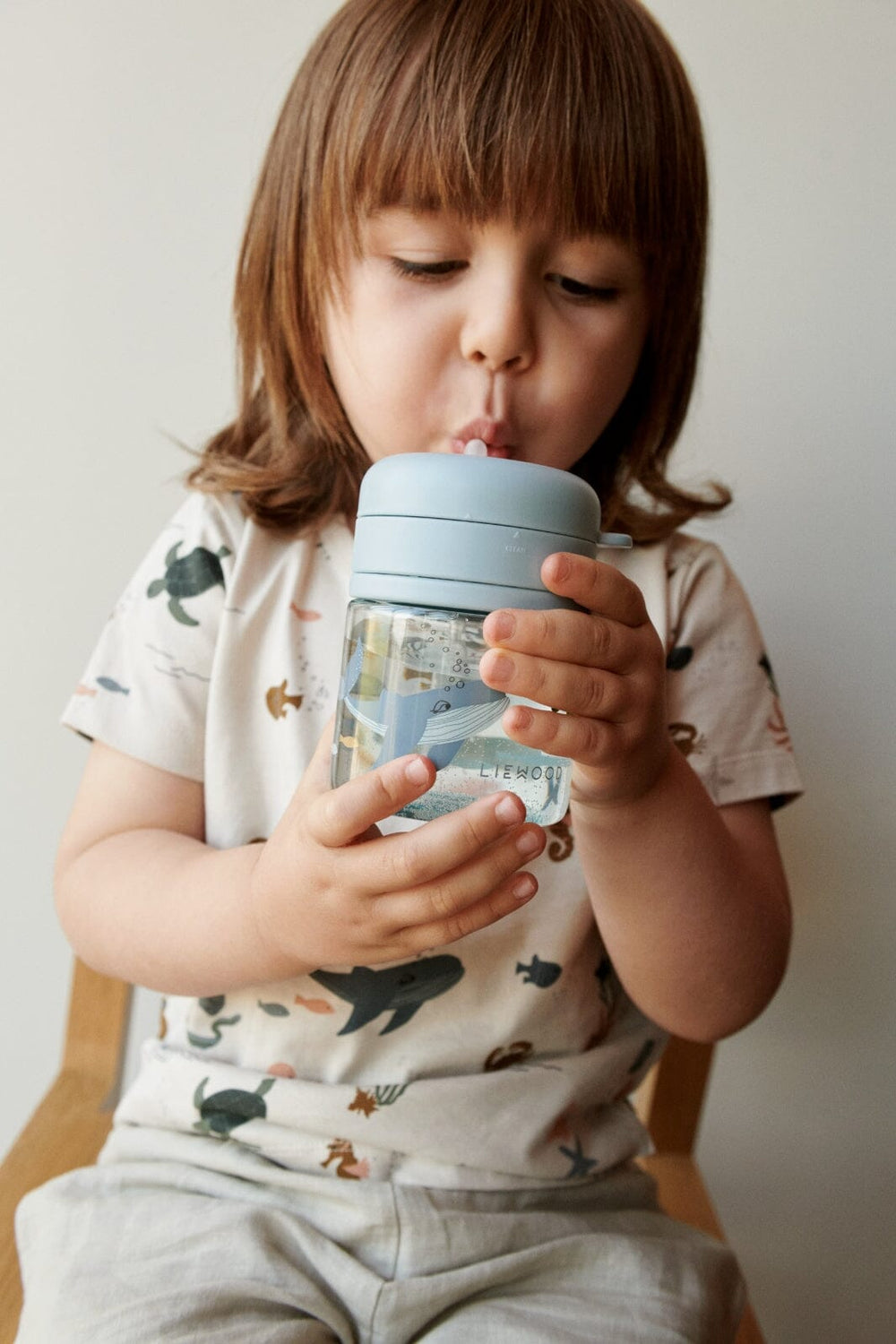 Liewood - Pavia Tritan Straw Cup 280ml - Sea creature / Sandy