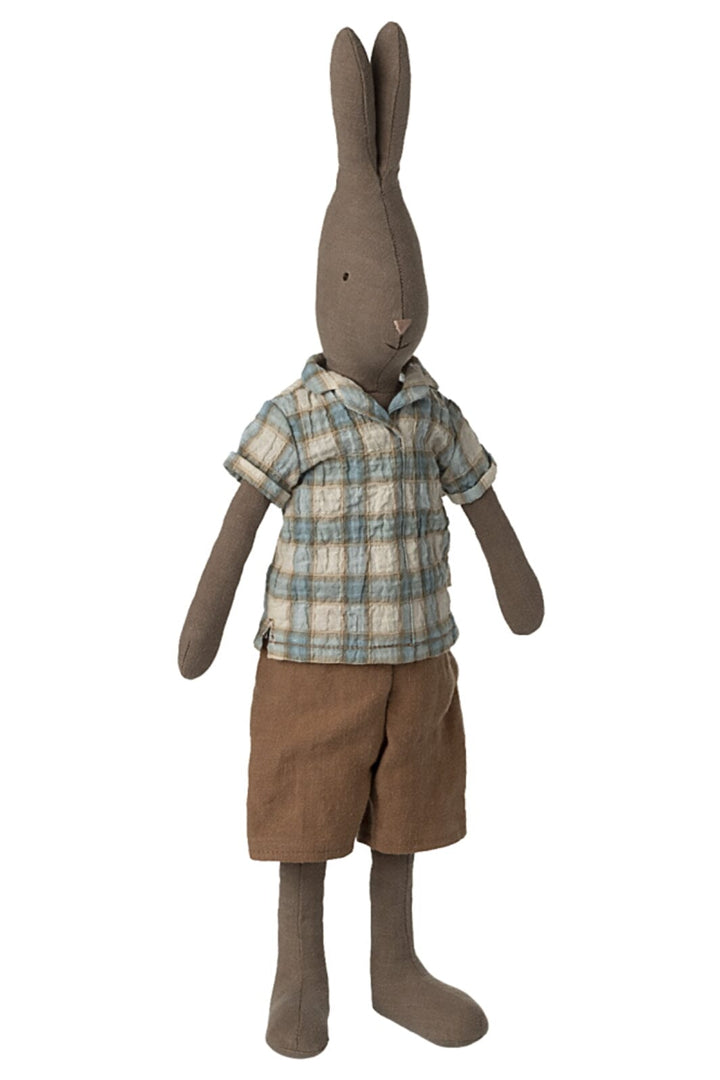 Maileg - Hare Størrelse 3, Brun - Bluse Og Shorts - Rabbit Size 3 Legetøj