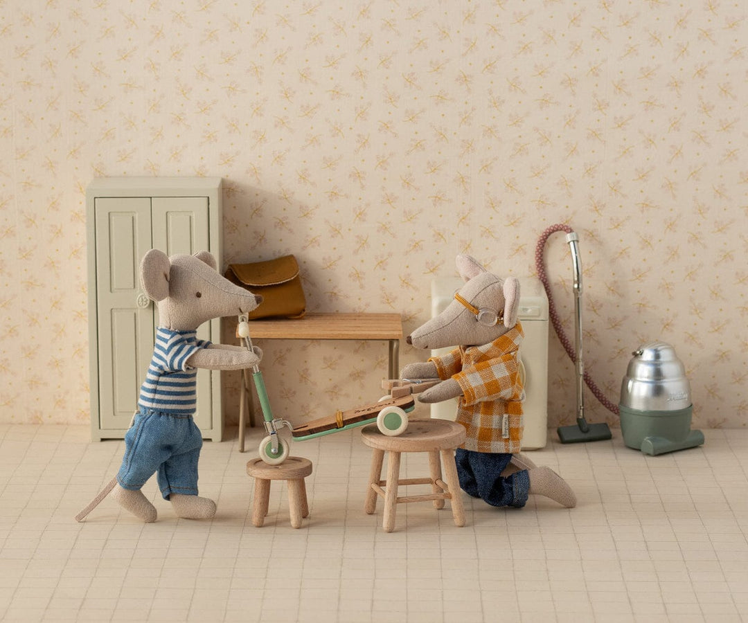 Maileg - Løbehjul, Mus - Mint - Mouse Acc Legetøj