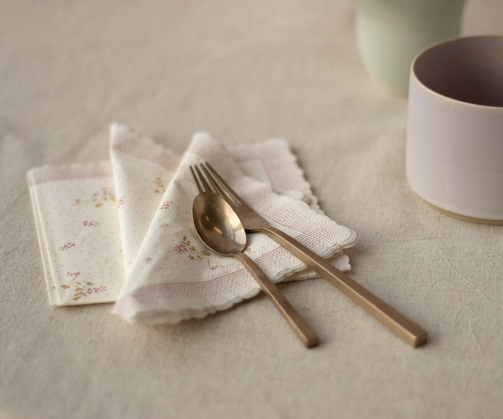 Maileg - Serviet, Bae - Rosa - 15 Cm X 15 Cm Legetøj