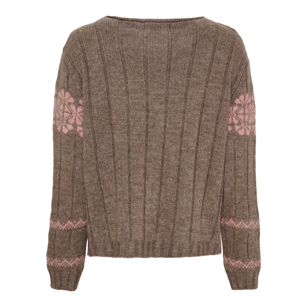 Marta Du Chateau - Mdcbruna Knit 8154 - Fango/Rose Strikbluser