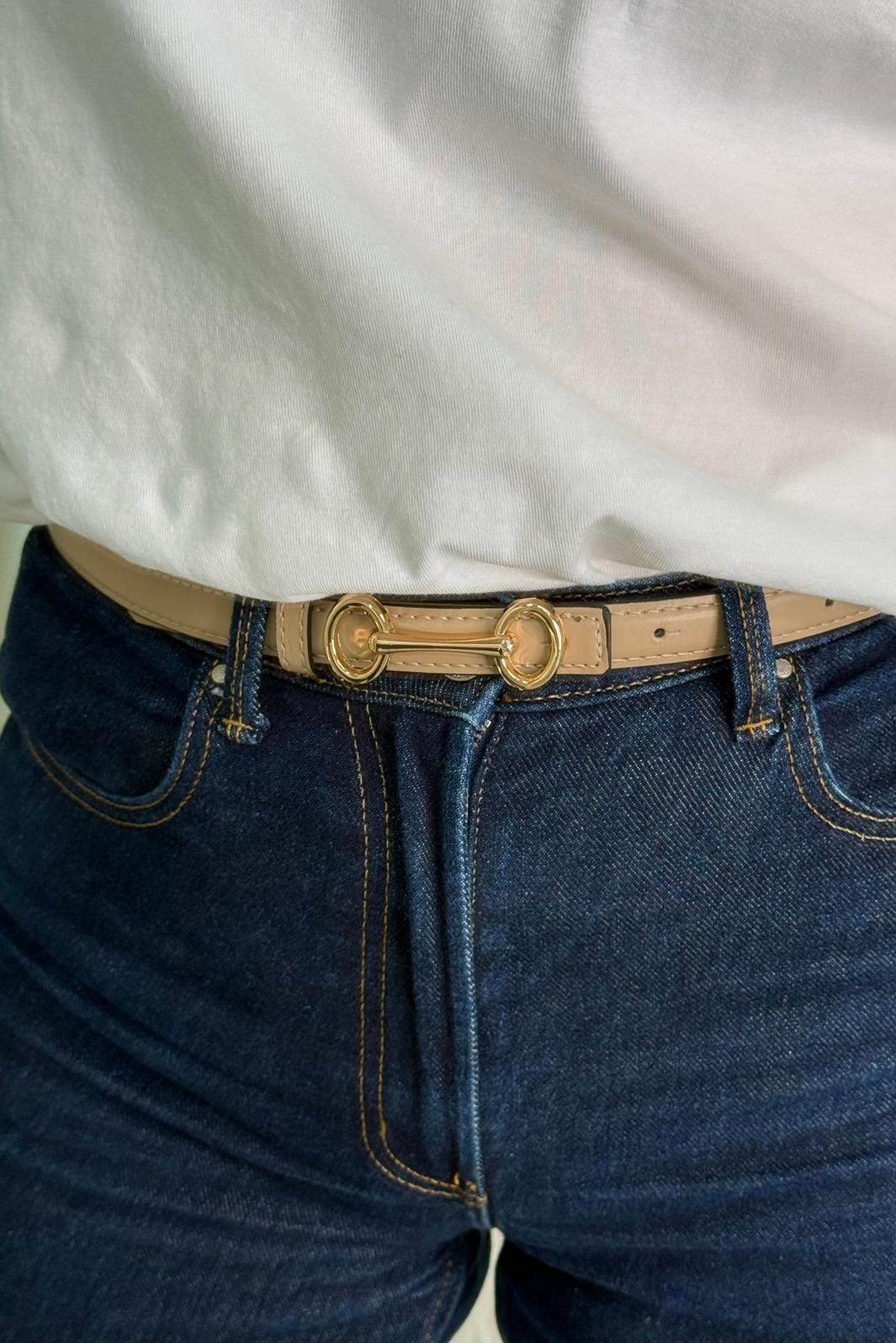 Mellow Moon - Belt With Metal Buckle CT3640016 - Bronze Bælter