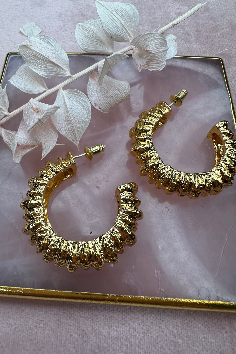 Mellow Moon - Creol - Forgyldt Øreringe