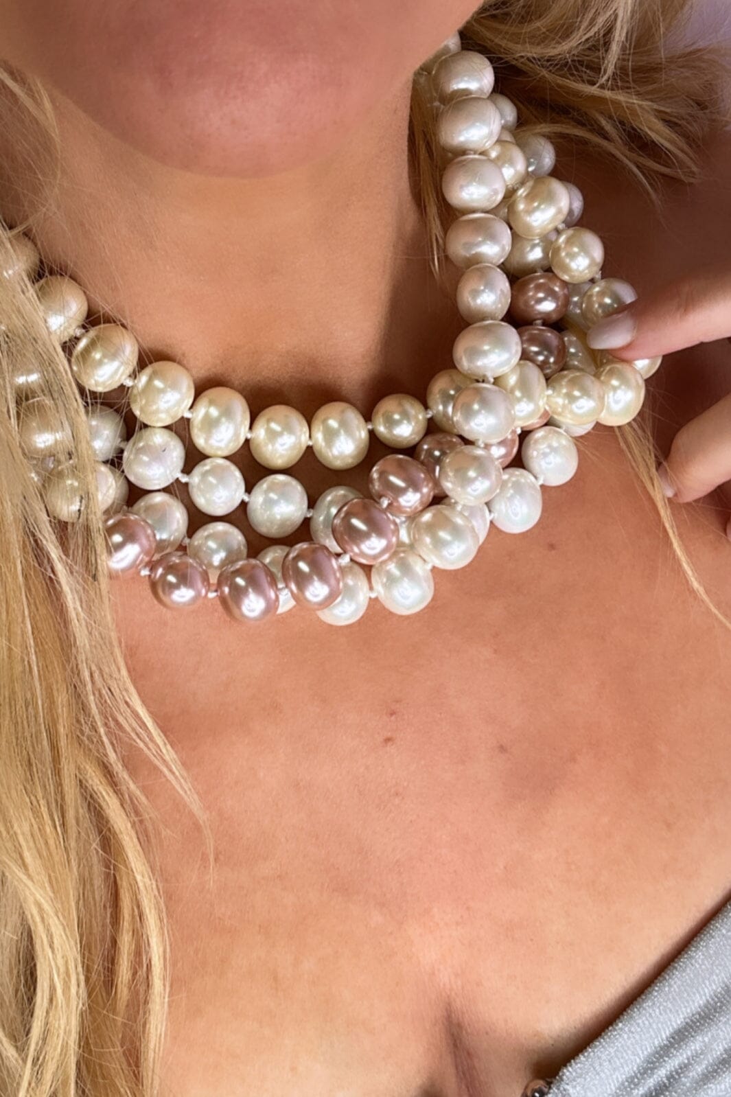 Mellow Moon - Pearl Necklace N1612 - Pink Halskæder