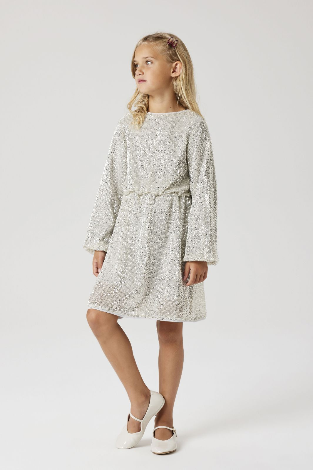 Name It - Nkfrantella Ls Dress - 4665309 Frosted Almond Kjoler