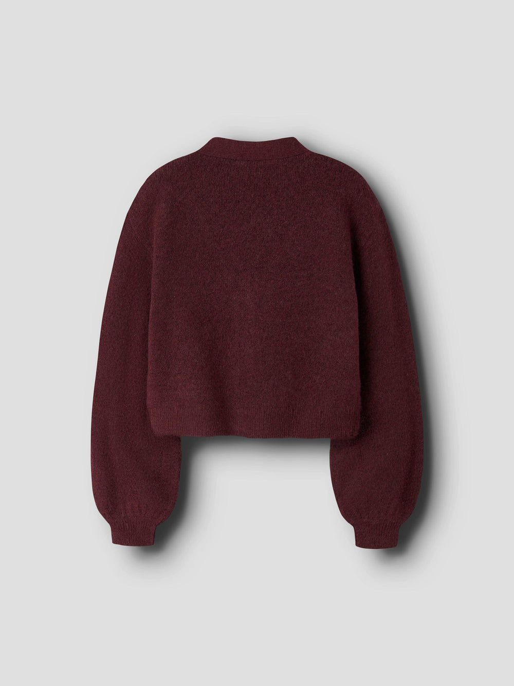 Name It - Nkfrina Ls Knit Card - 4881437 Burgundy Black Bow Cardigans