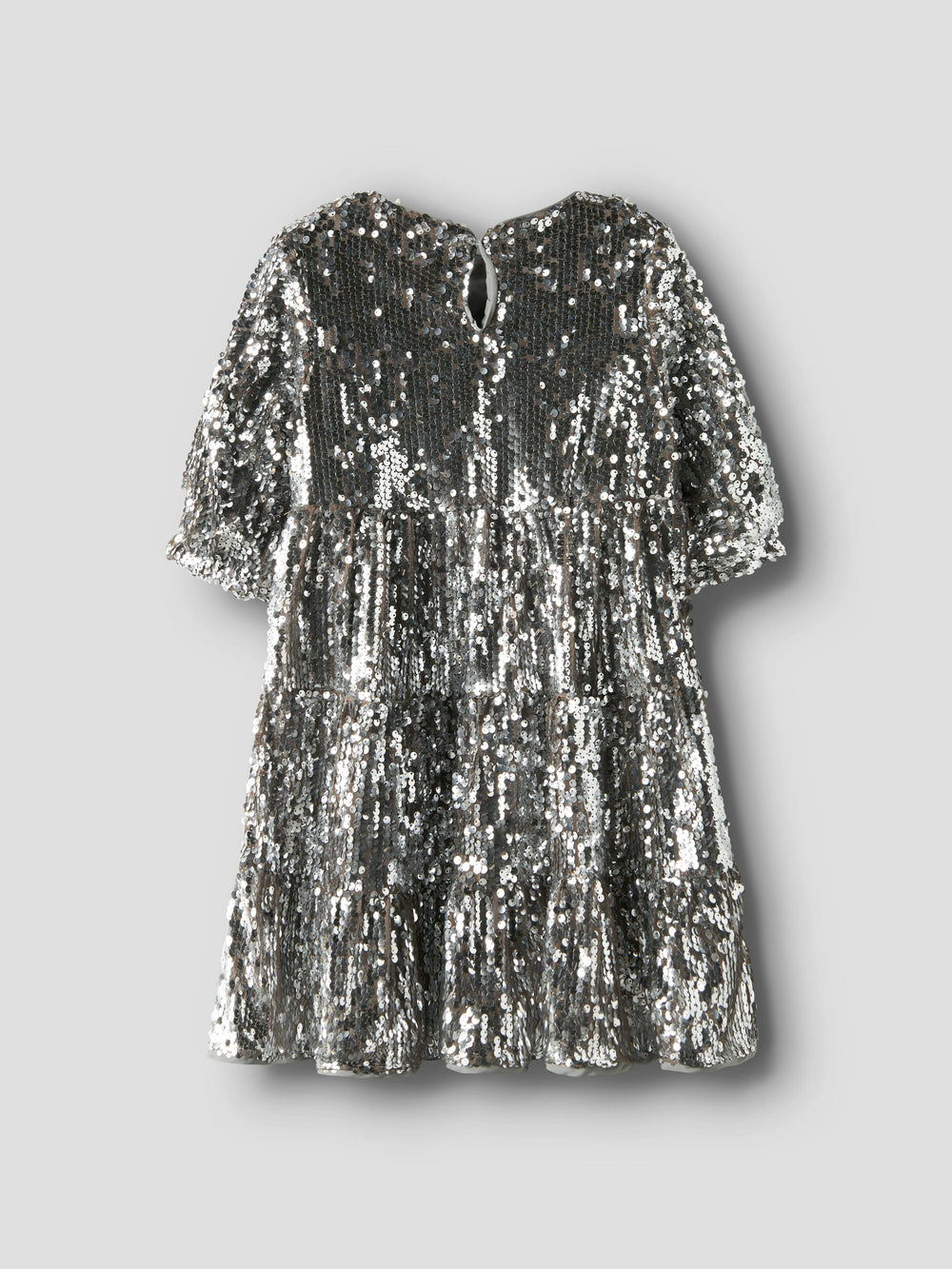 Name It - Nkfriscing 3/4 Sl Dress - 4874447 Silver Kjoler