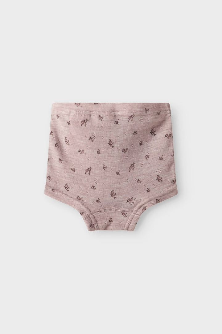 Name It - Nmfwang Wool Needle Boxer - 4737165 Shadow Gray Small Flowers