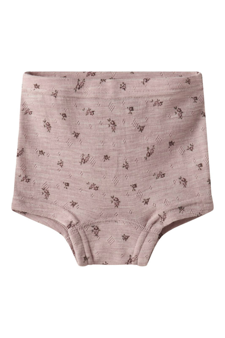 Name It - Nmfwang Wool Needle Boxer - 4737165 Shadow Gray Small Flowers