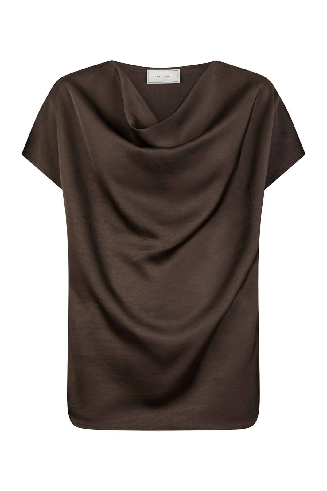 Neo Noir - Annabeth Heavy Sateen Tee 161907 - 676 - Dark Brown