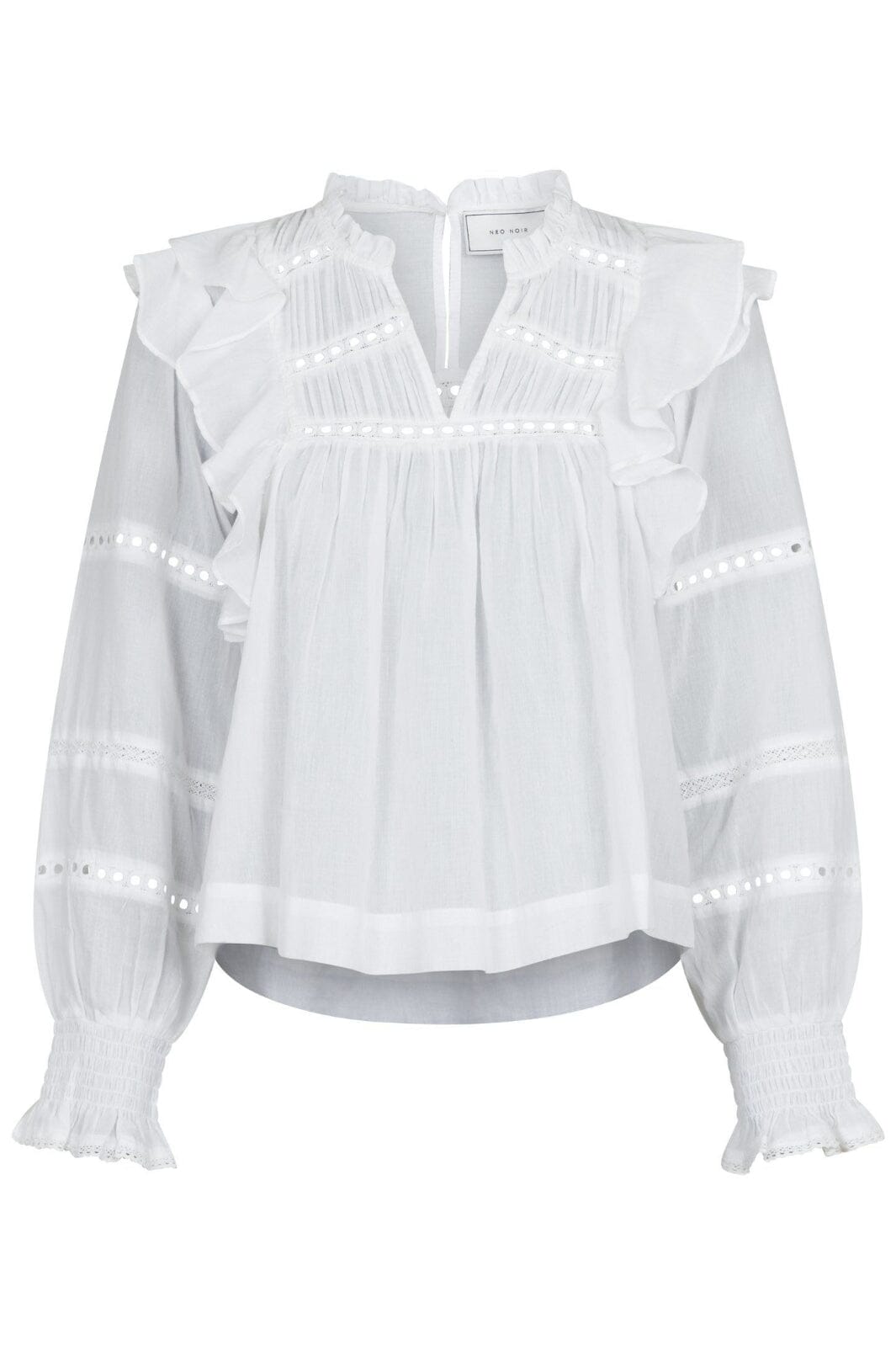 Neo Noir - Aurika S Voile Blouse - White Bluser