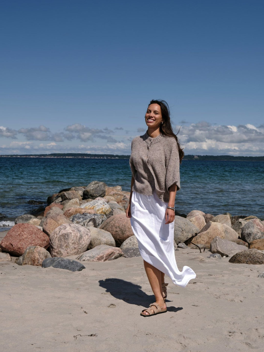 Neo Noir - Benuta Fluffy Knit Cardigan 165816 - 976 - Beige Melange Cardigans