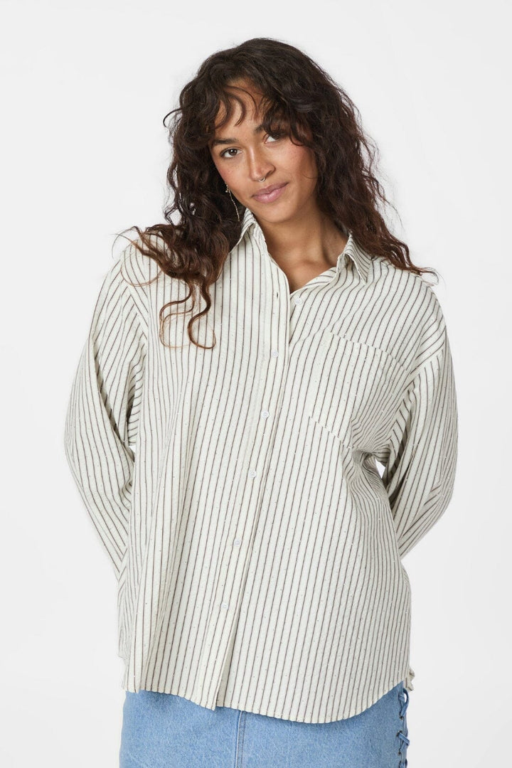 Neo Noir - Dalma Crepe Stone Shirt 165697 - 210 - Brown