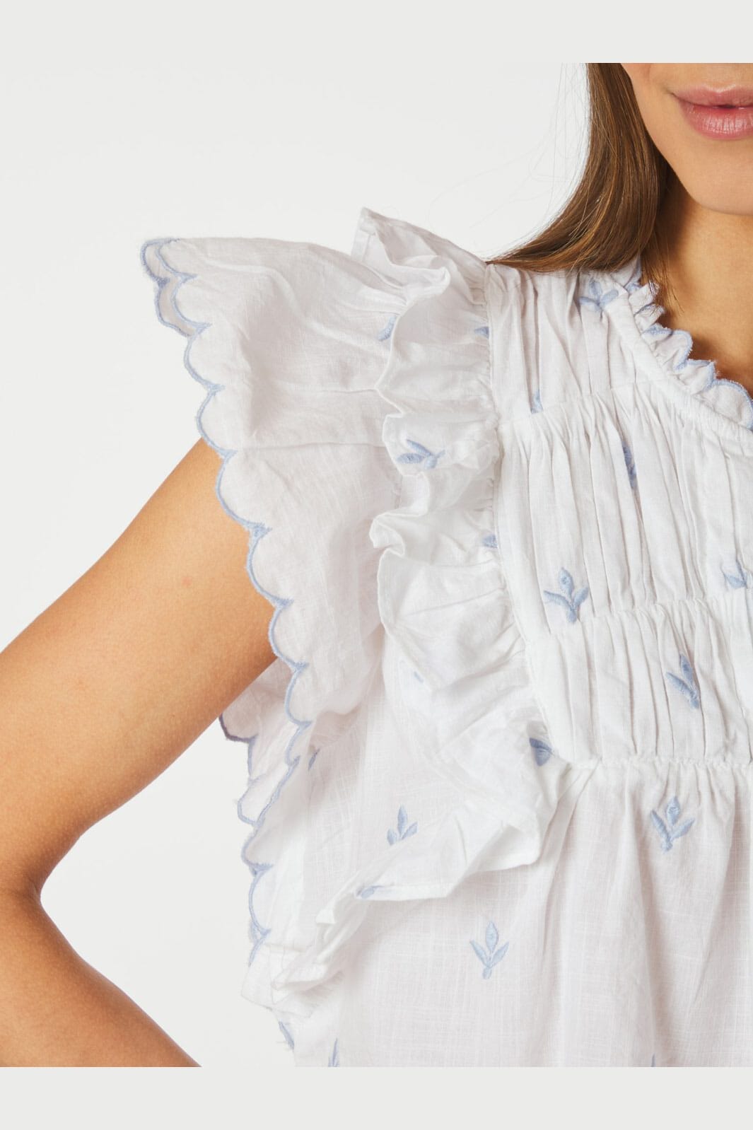 Neo Noir - Jayla Embroidery Top 165681 - 120 - White