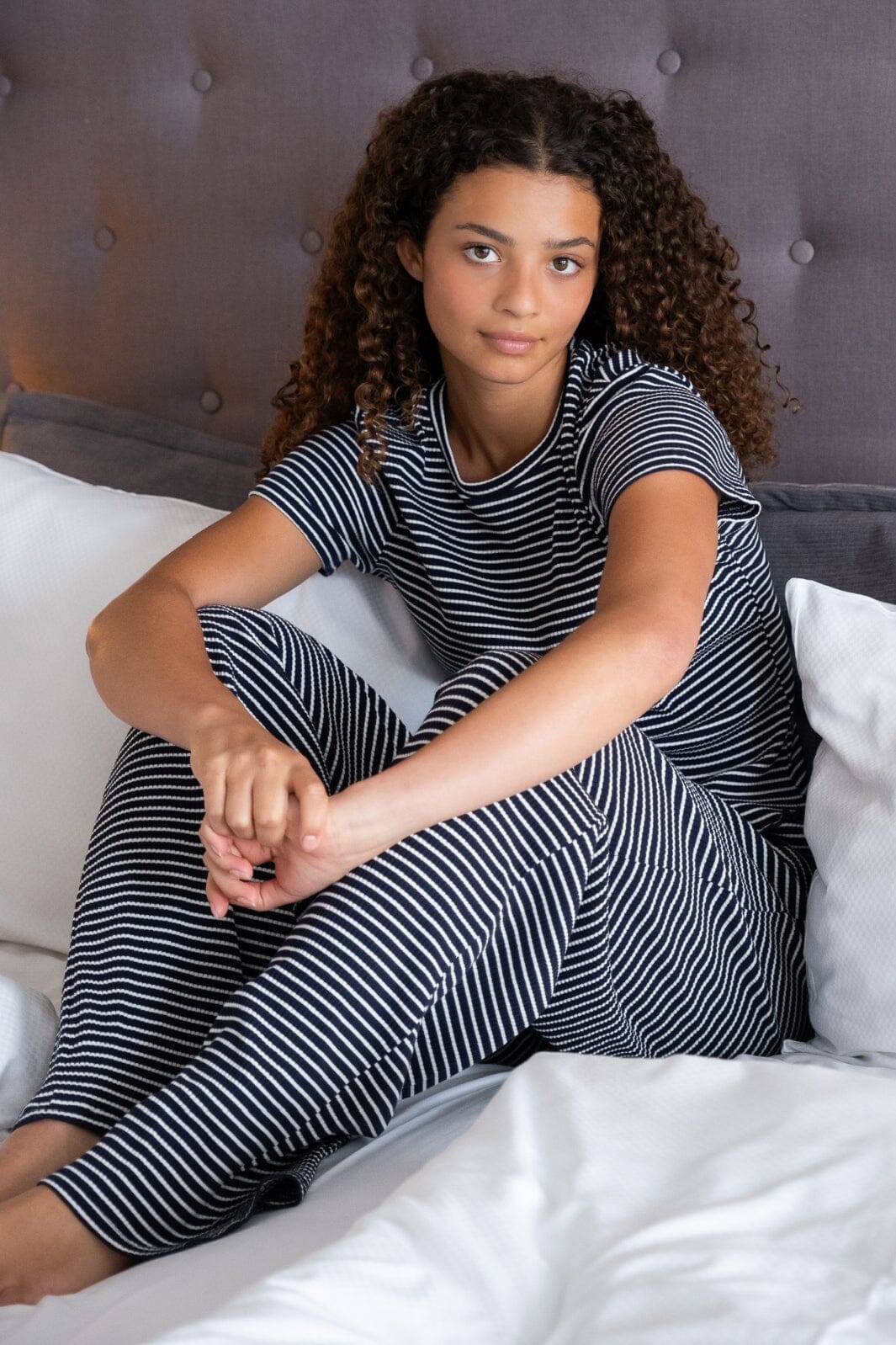 Neo Noir - Lonnie Stripe Tee - Dark Navy T-shirts