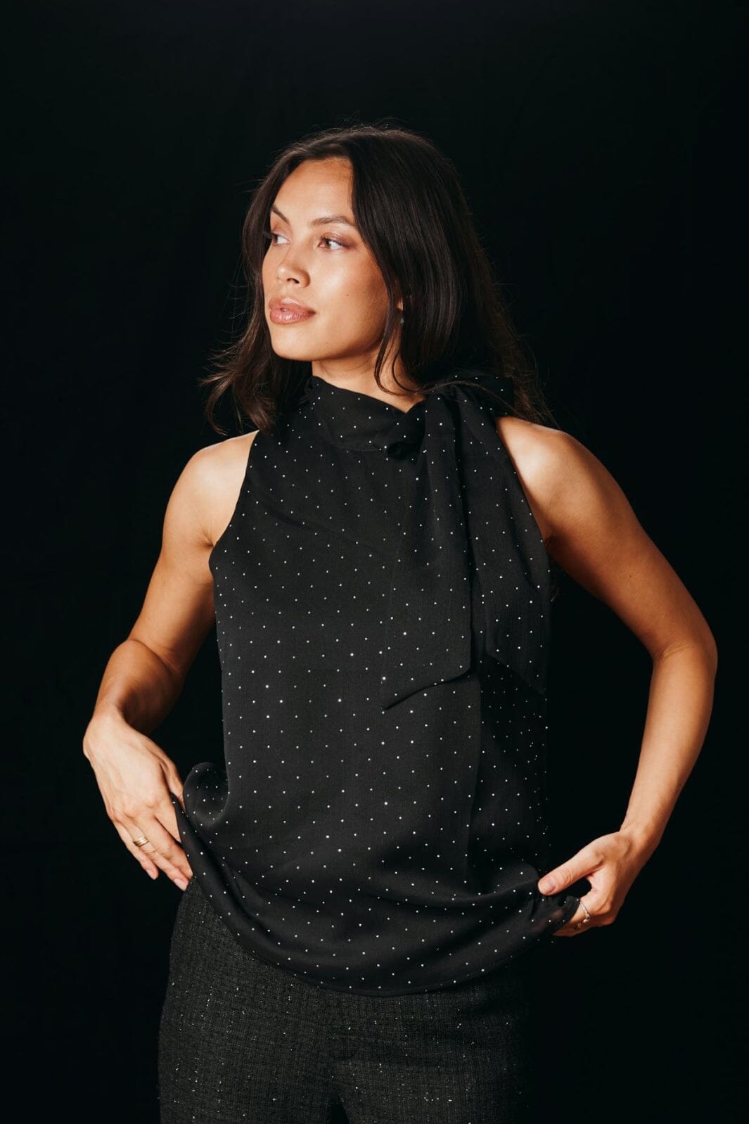 Neo Noir - Lorelei Bedazzled Top 166983 - 100 - Black Toppe