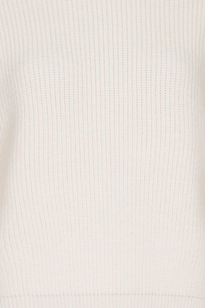 Neo Noir - Moana Solid Knit Blouse - Off White Strikbluser