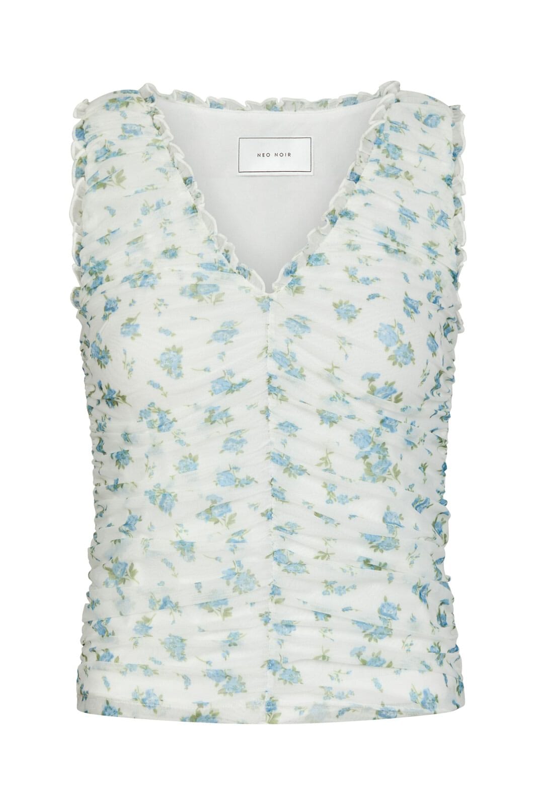 Neo Noir - Nicolla Mesh Botanical Top 165659 - 145 - Light Blue