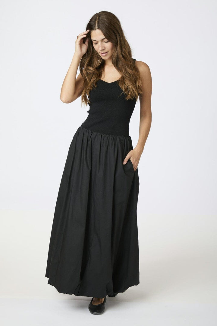 Neo Noir - Ober Long Balloon Skirt - Black Nederdele