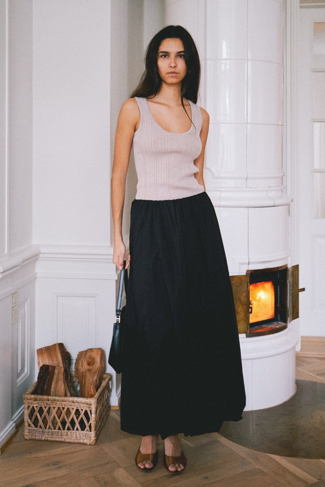 Neo Noir - Ober Long Balloon Skirt - Black Nederdele