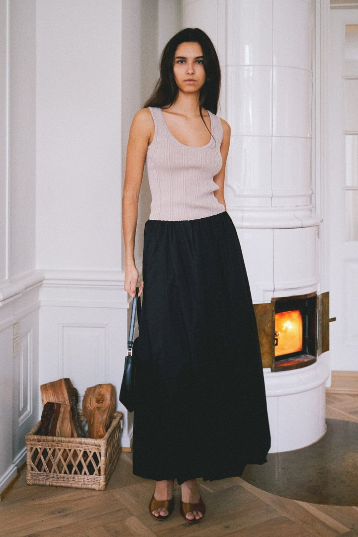 Neo Noir - Ober Long Balloon Skirt - Black Nederdele