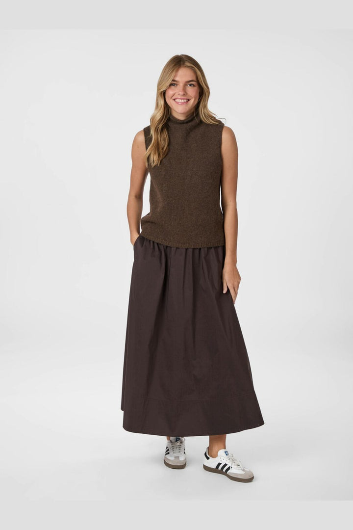 Neo Noir - Odelia Knit Top 161753 - 205 - Brown Melange