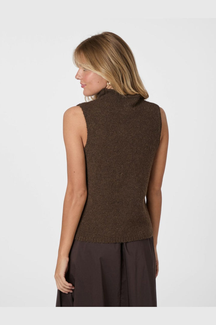 Neo Noir - Odelia Knit Top 161753 - 205 - Brown Melange