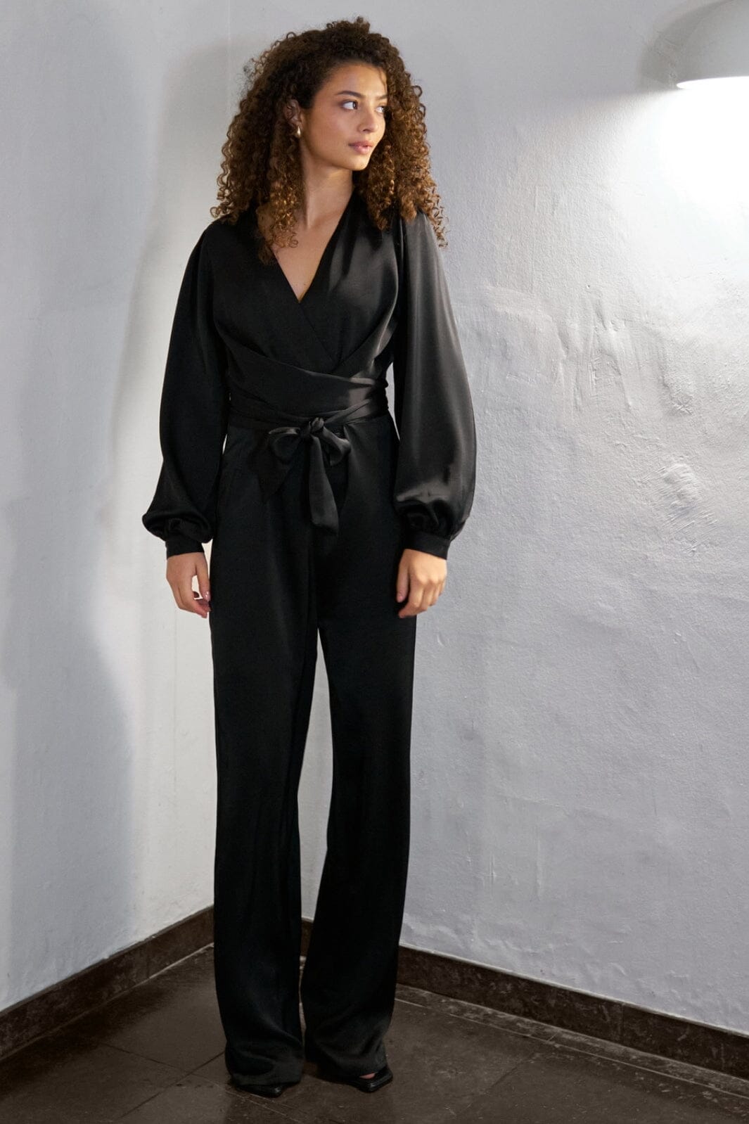 Neo Noir - Rimaldi Heavy Sateen Jumpsuit 164535 - 100 - Black Buksedragter