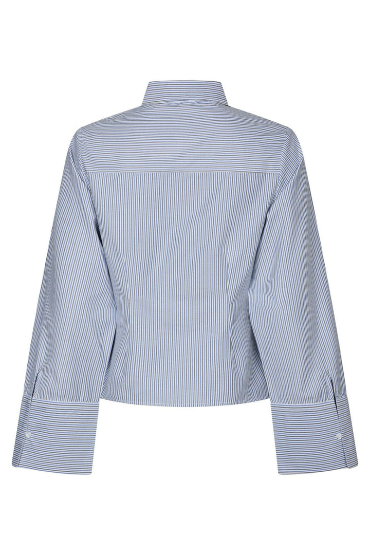Neo Noir - Rosa Double Stripe Shirt 166145 - 145 - Light Blue