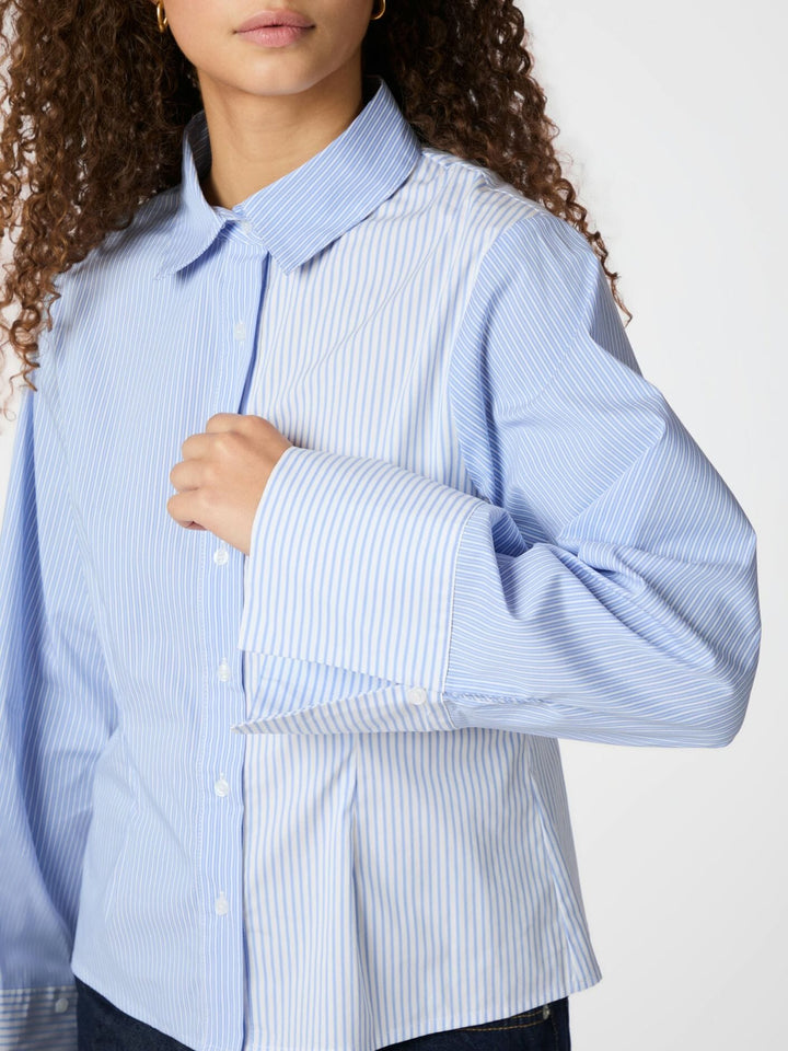 Neo Noir - Rosa Mix Stripe Shirt 164481 - 145 - Light Blue Skjorter