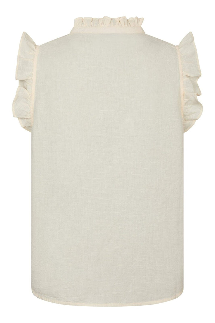 Neo Noir - Siona Linen Top 160245 - 191 - Light Yellow