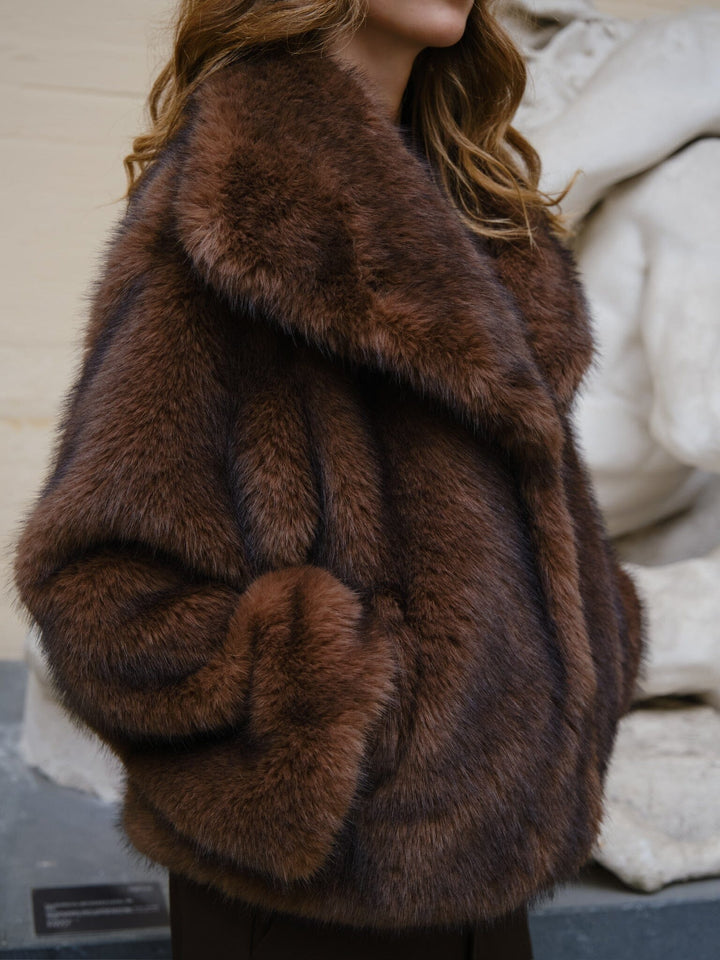 Neo Noir - Stephanie Faux Fur Jacket 162628 - 210 - Brown Jakker