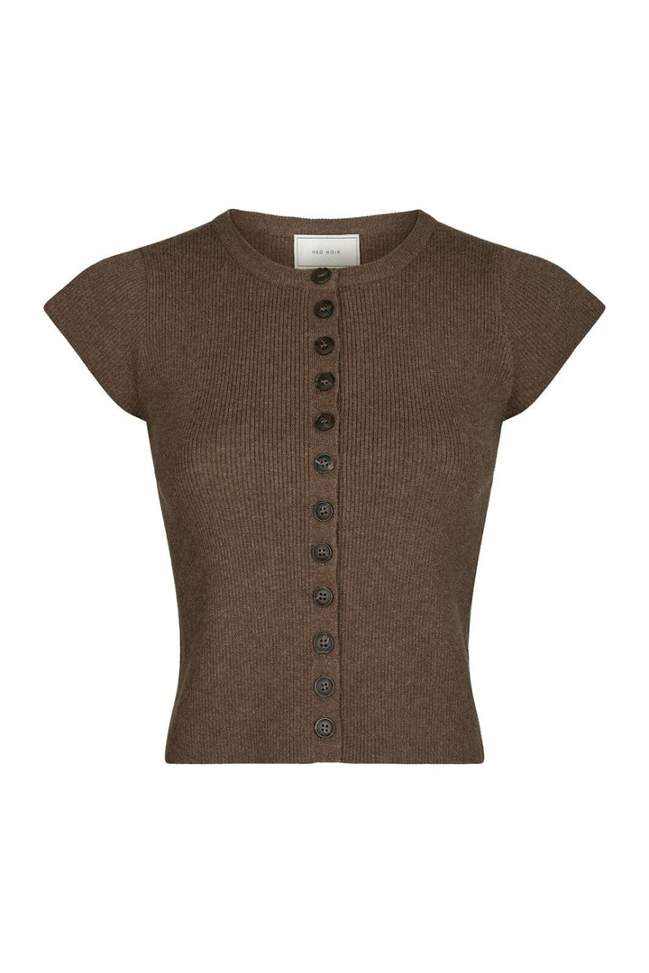 Neo Noir - Todda Knit Tee 165831 - 205 - Brown Melange