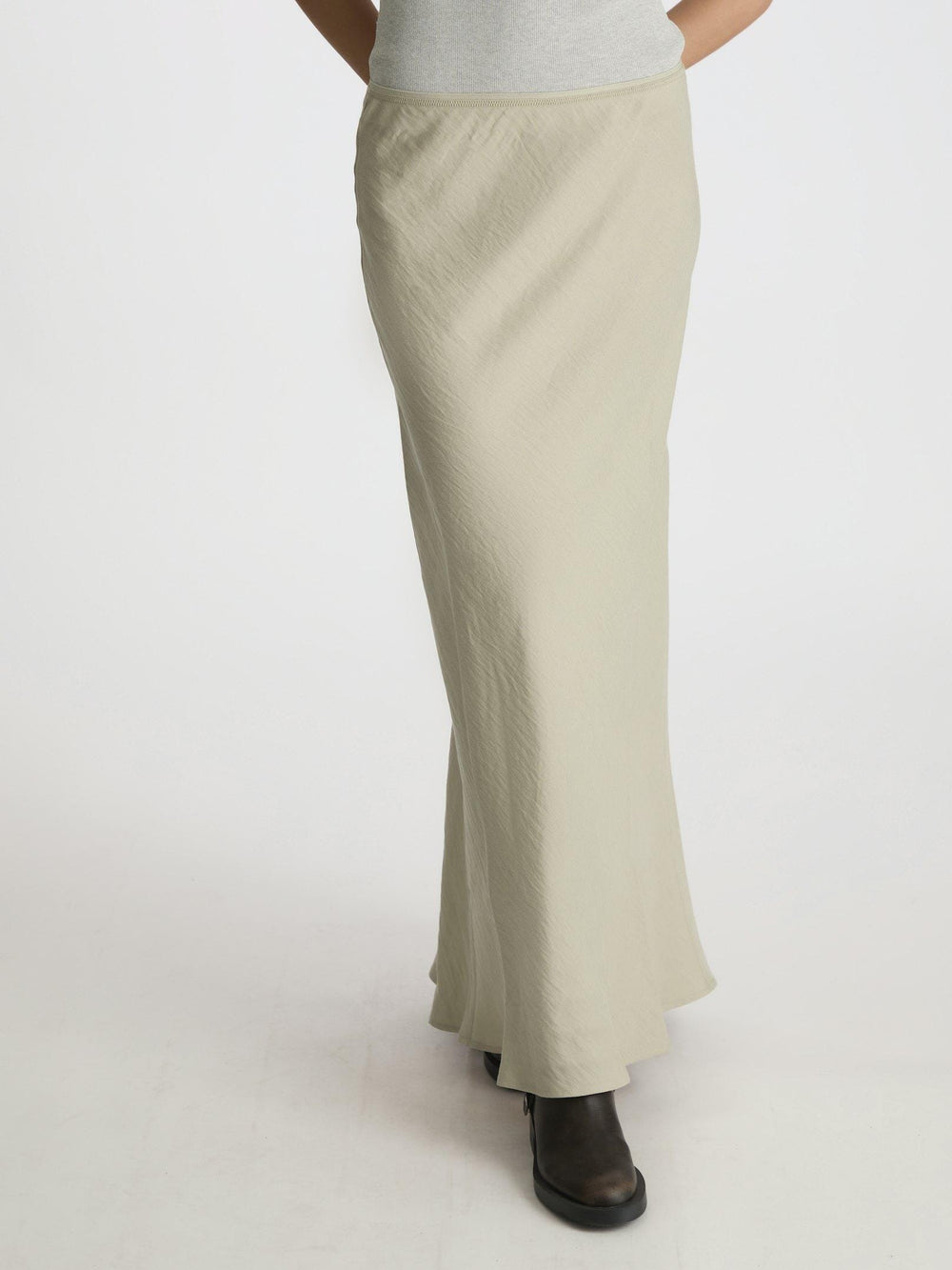 Neo Noir - Vicky Structure Skirt - Smoke Green Nederdele