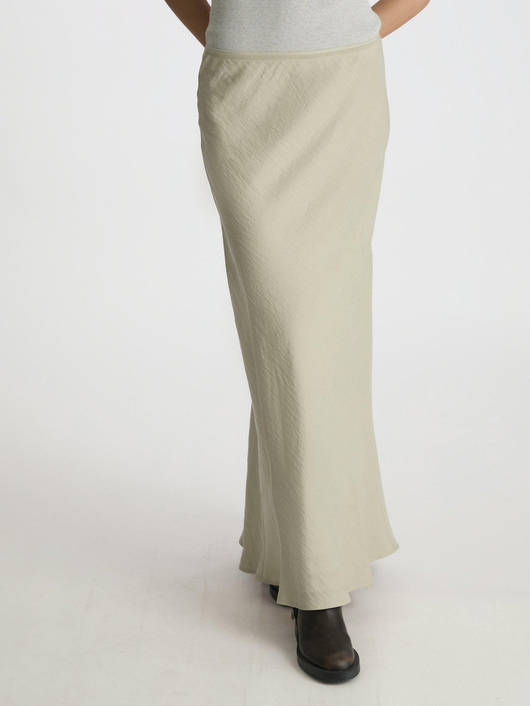 Neo Noir - Vicky Structure Skirt - Smoke Green Nederdele