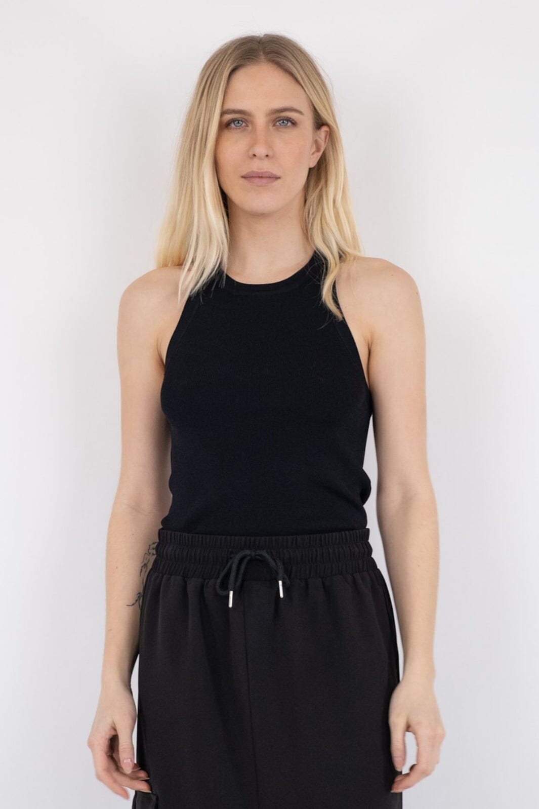 Neo Noir - Willy Knitted Top - Black Toppe