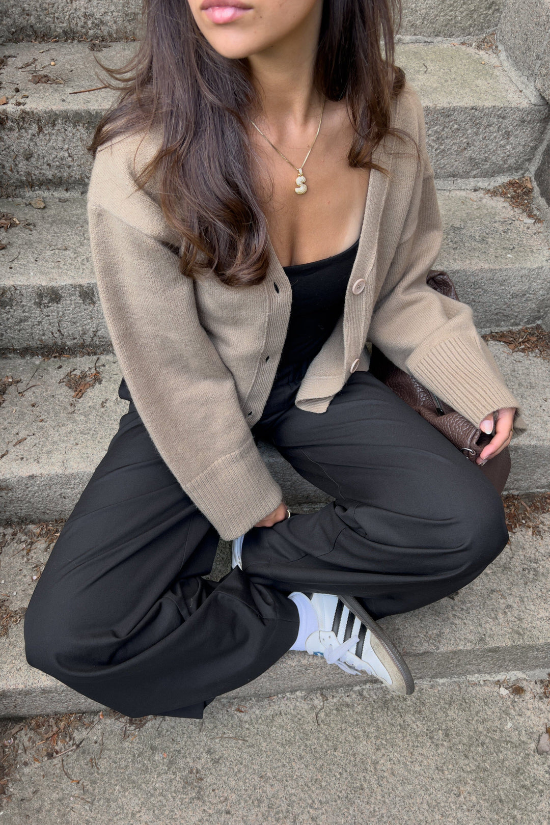 Noella - Lenyx Knit 13770001 - 1356 - Timber Brown Melange Strikbluser