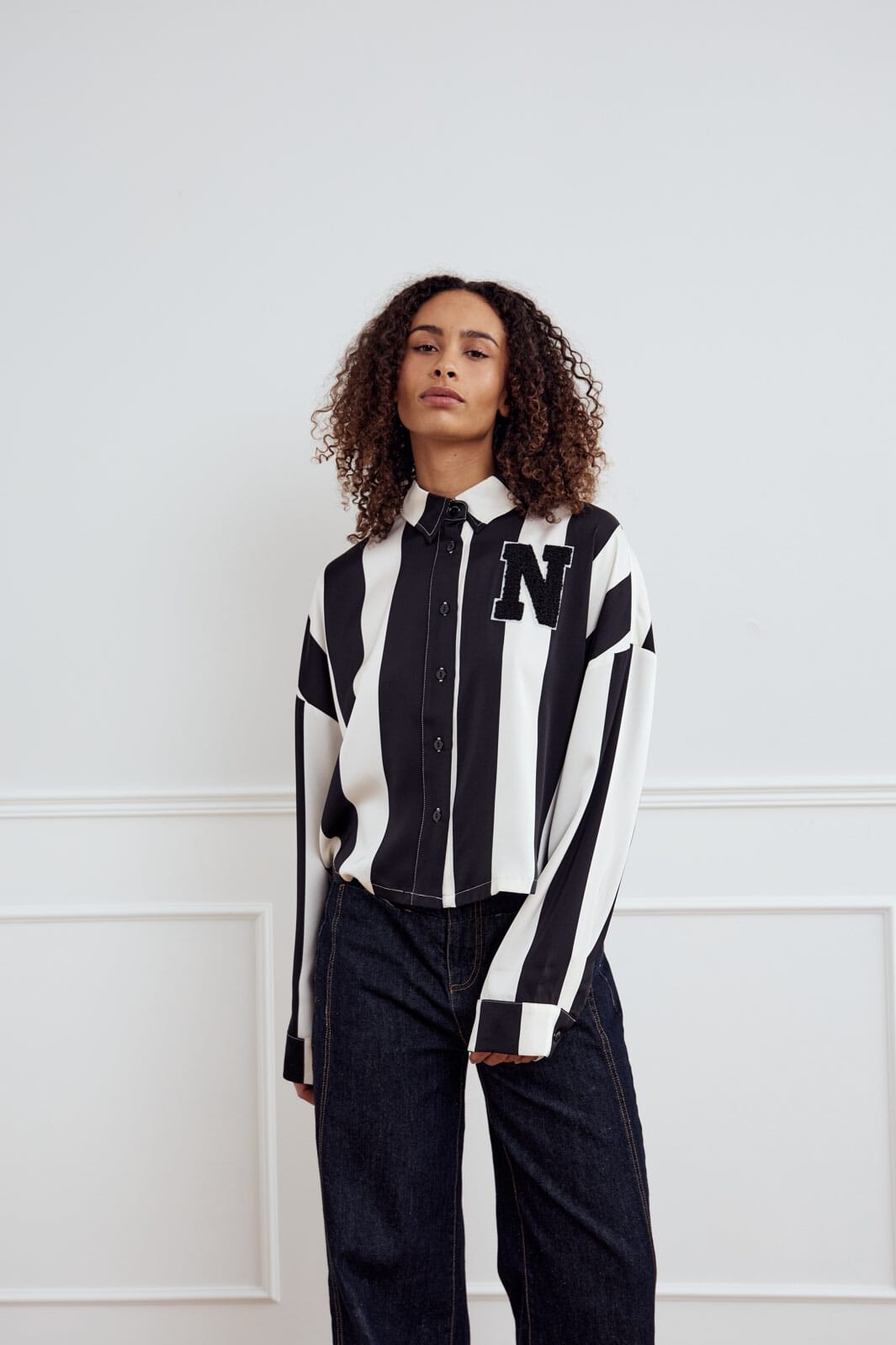 Noella - Liara N Shirt 14060001 - 1221 - Black Ivory Stripe