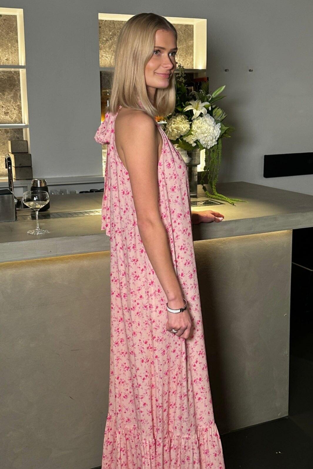 Noella - London Maxi Dress 14170007 - 1391 - Cheryl Pink Print Kjoler