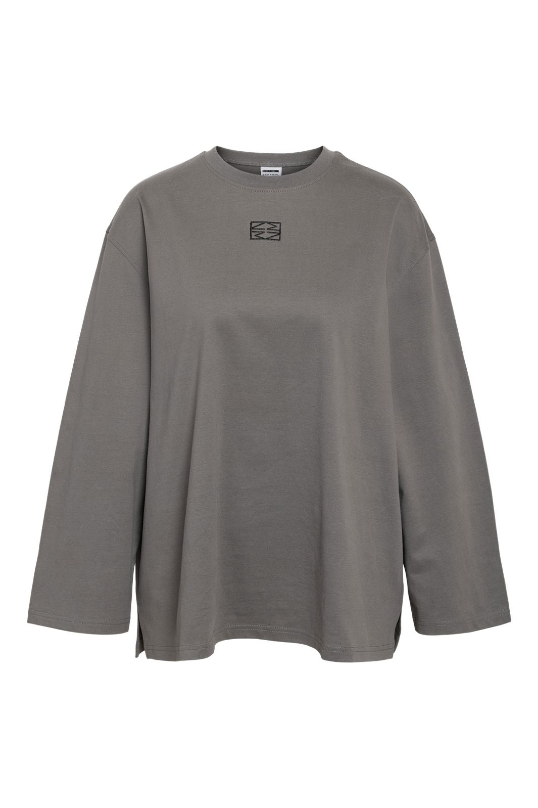 Noisy May - Nmnaja L/S Embr Top - 4862569 Charcoal Gray Black Nm Embr