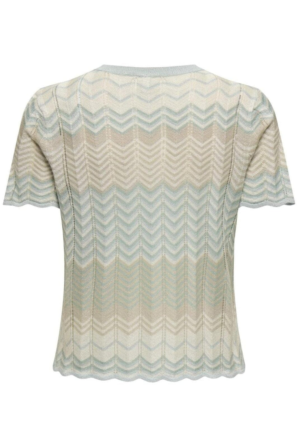 Only - Onlalvira Life Ss Glitter O-Neck Knt - 4787822 Cloud Blue Cloud/Blue S/Feather/Silver Glitter T-shirts