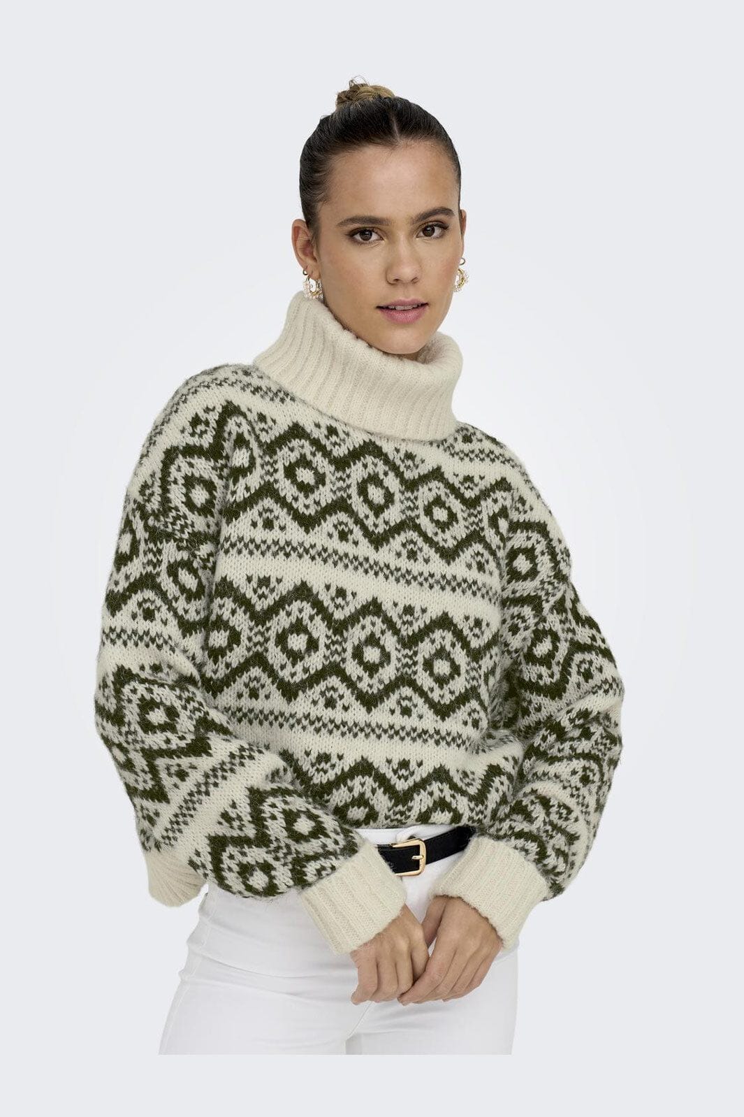 Only - Onlcarin Life Ls Jq Loose Rolln Knt - 4943561 Birch Rosin