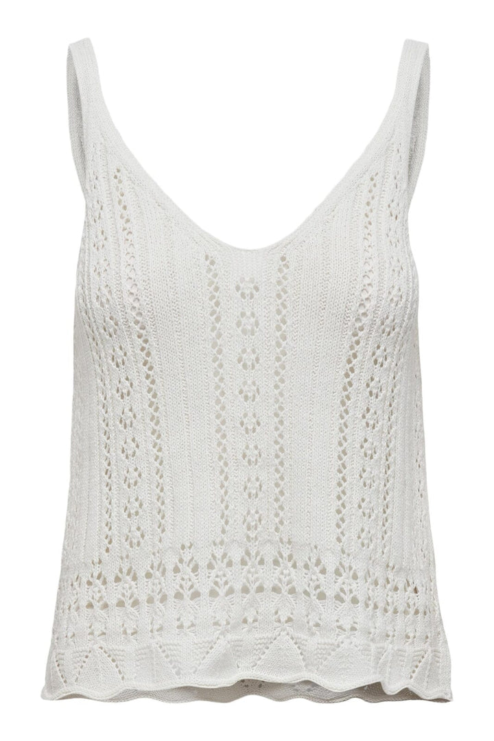 Only - Onllyzet Life S/L Top Knt - 4068608 Cloud Dancer Toppe