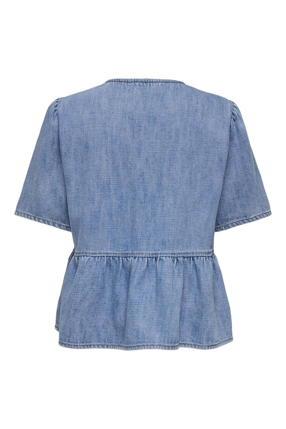 Only - Onlnoelle S/S Tie Shirt Yor 15327150 - 4536872 - Light Blue Denim