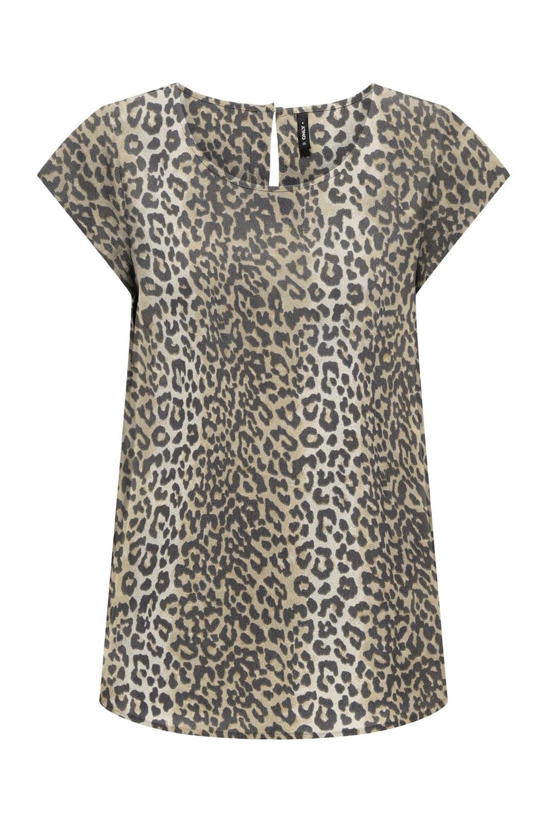 Only - Onlnova Life Elite S/S Top - 4746560 Timber Wolf 631 Wildlife