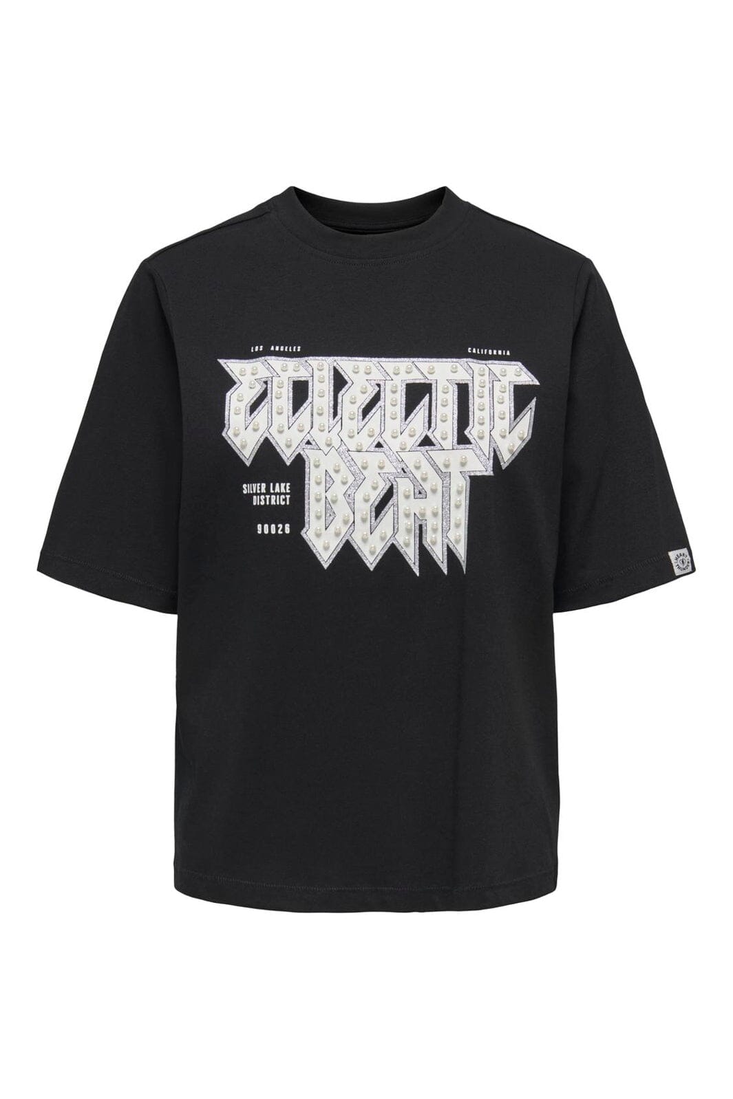 Only - Onlpuri Life S/S Top Box Pri - 4955266 Black Electric + Label Puri Thunder