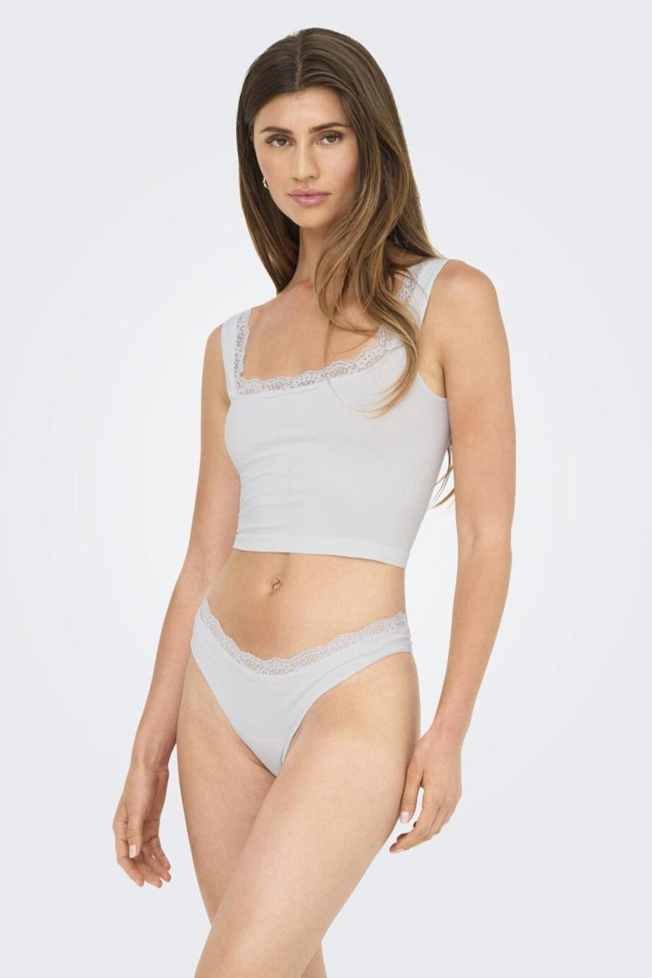 Only - Onlvicky Lace Singlet Square Neck Acc - 4816313 Bright White
