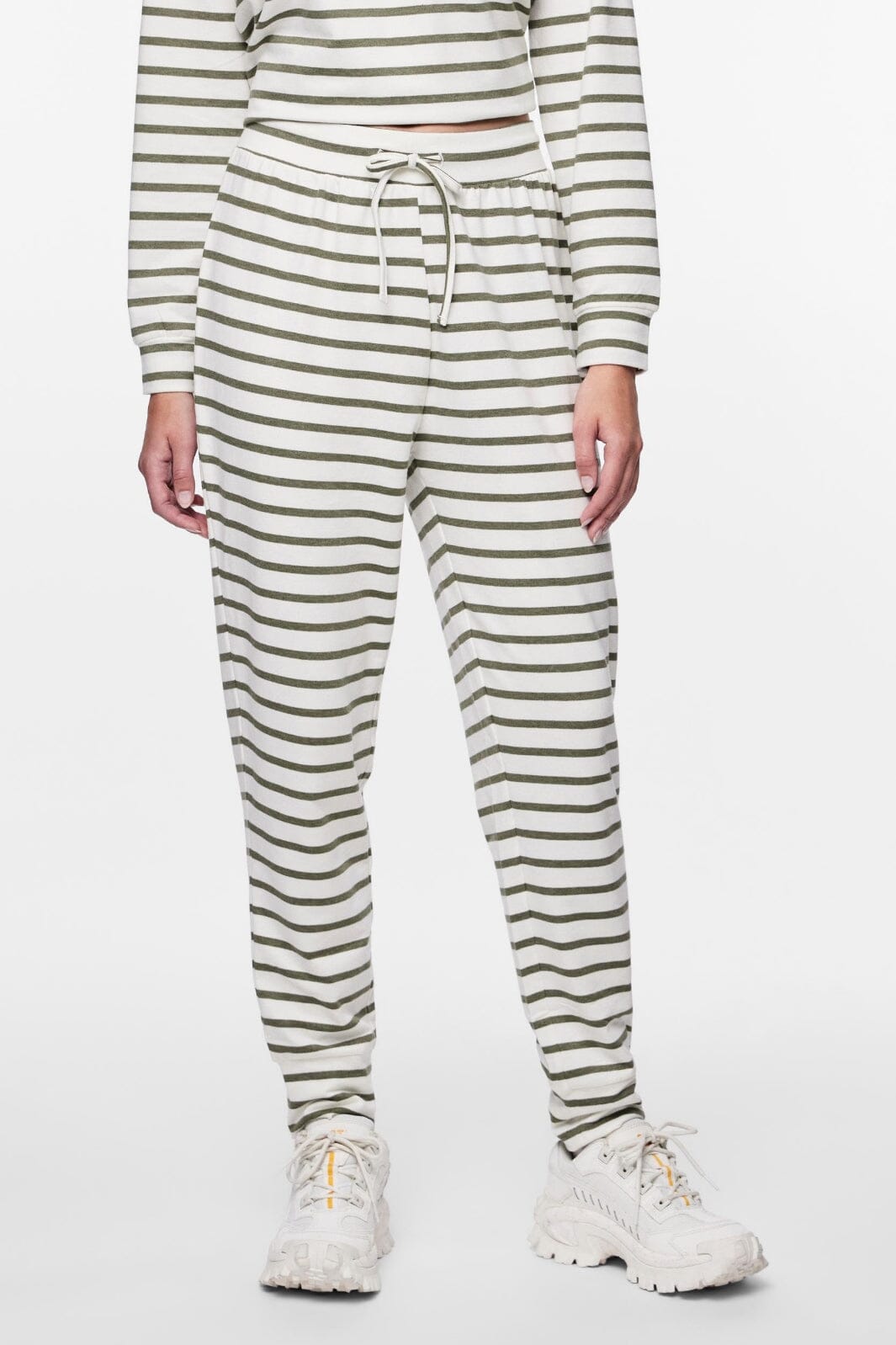 Pieces - Pcbibi Pant - 4428917 Deep Lichen Green CLOUD DANCER Bukser