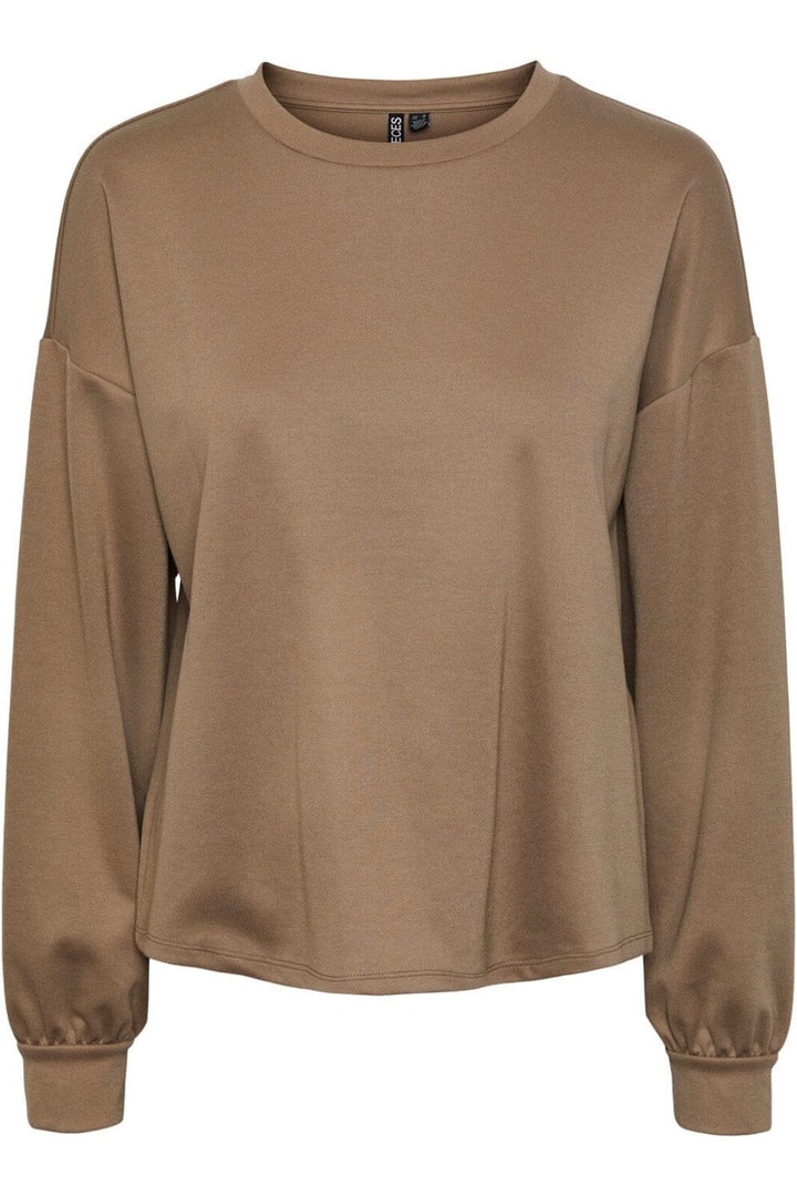 Pieces - Pcjacy Ls O-Neck Sweat - 4366318 Fossil Sweatshirt
