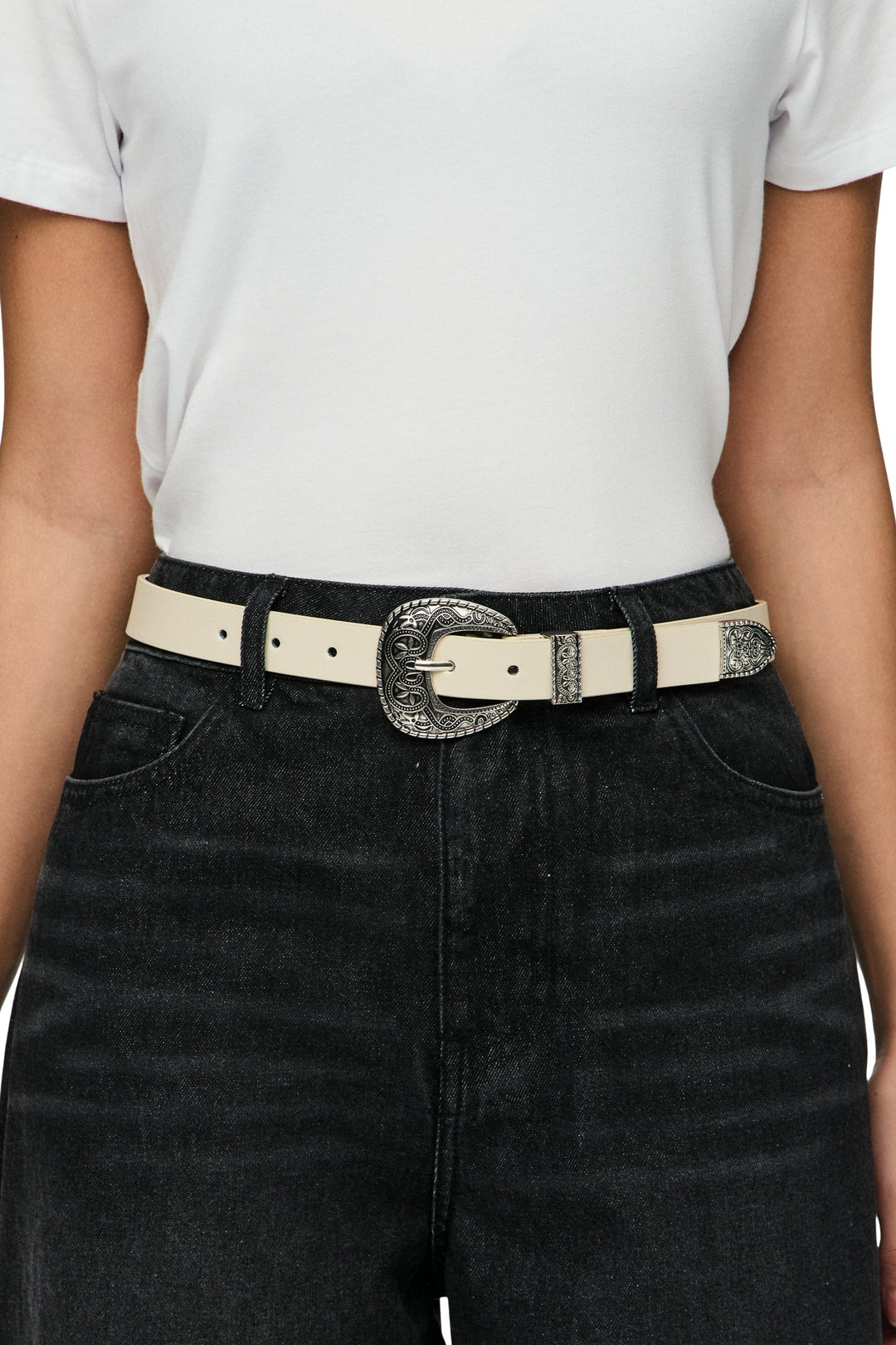 Pieces - Pcjiona Western Jeans Belt Bundle Pwp - 4836742 Sandshell St1 Bælter